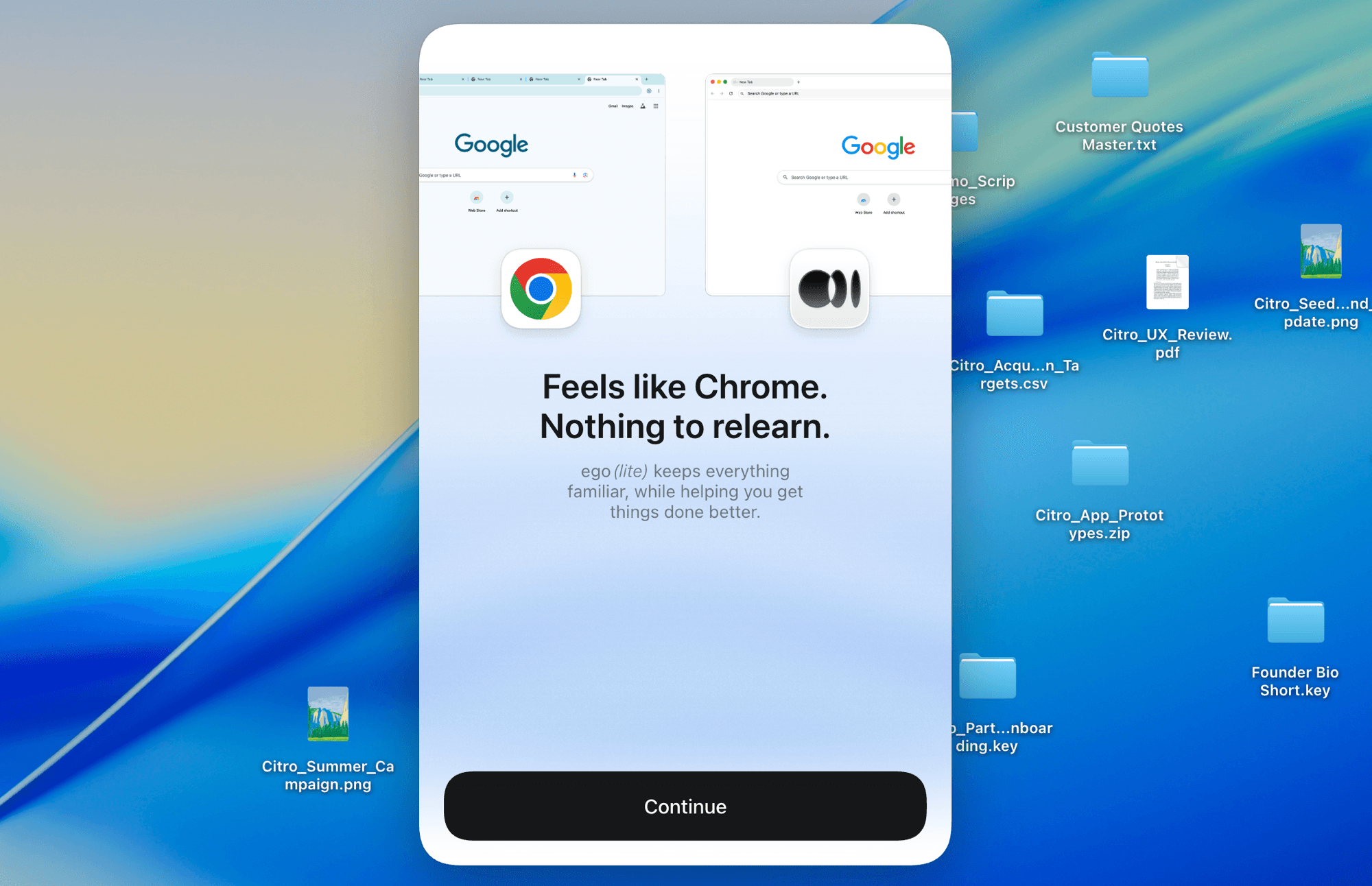 ego (lite) Chrome context import for an authorized YouTube browser session